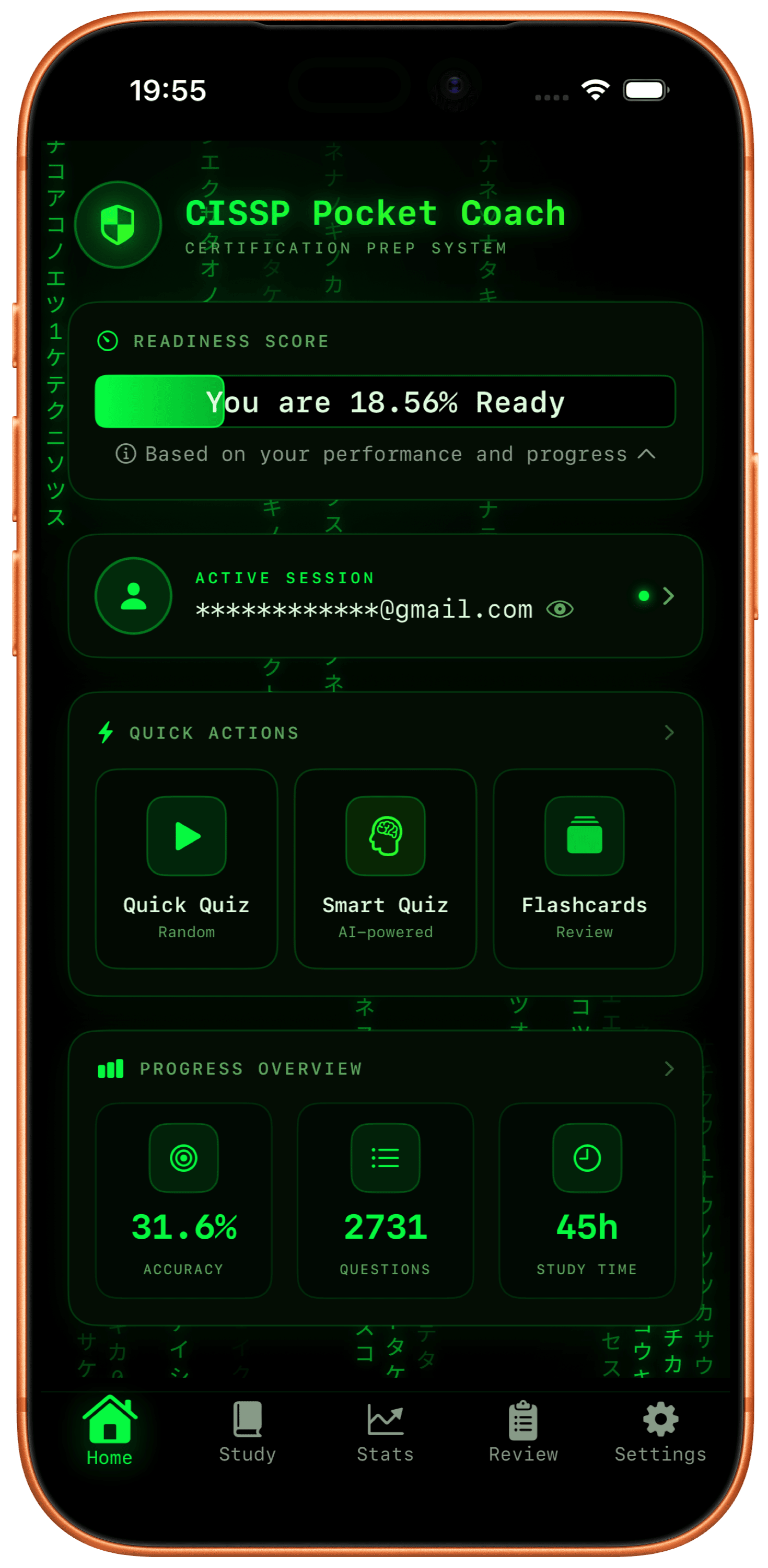 CISSP Pocket Coach 2026 - Home Screen iOS App